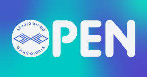 Text that reads "Open"